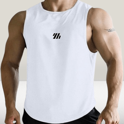 Débardeur homme sport - BodybuildingTankTops™ - Blanc