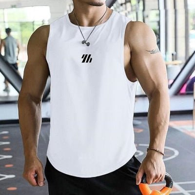 Débardeur homme sport - BodybuildingTankTops™ - Blanc