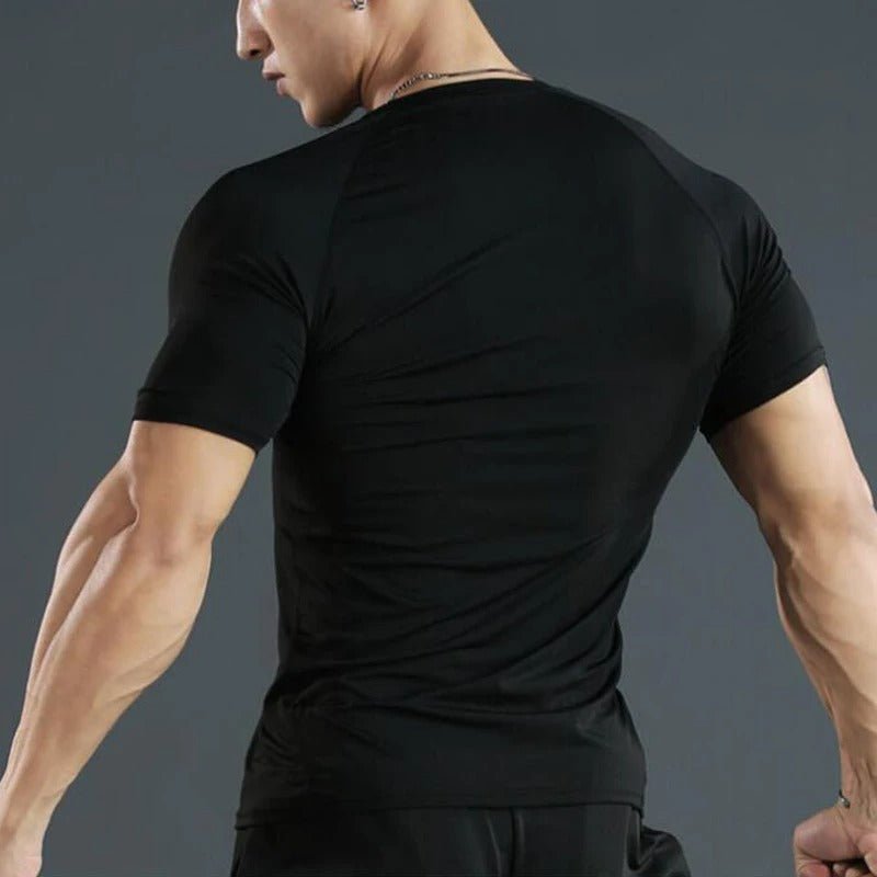 Coupe arriere t shirt de compression noir