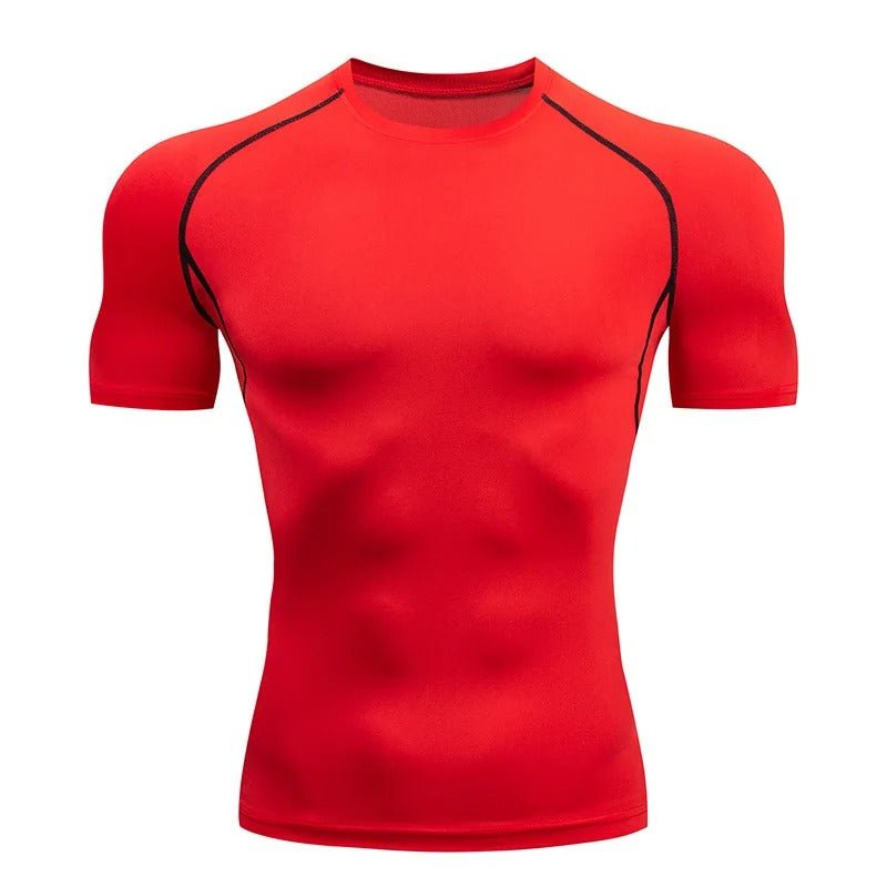 T shirt de compression Rouge