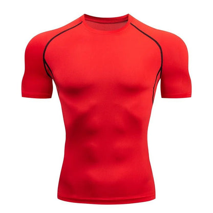 T shirt de compression Rouge