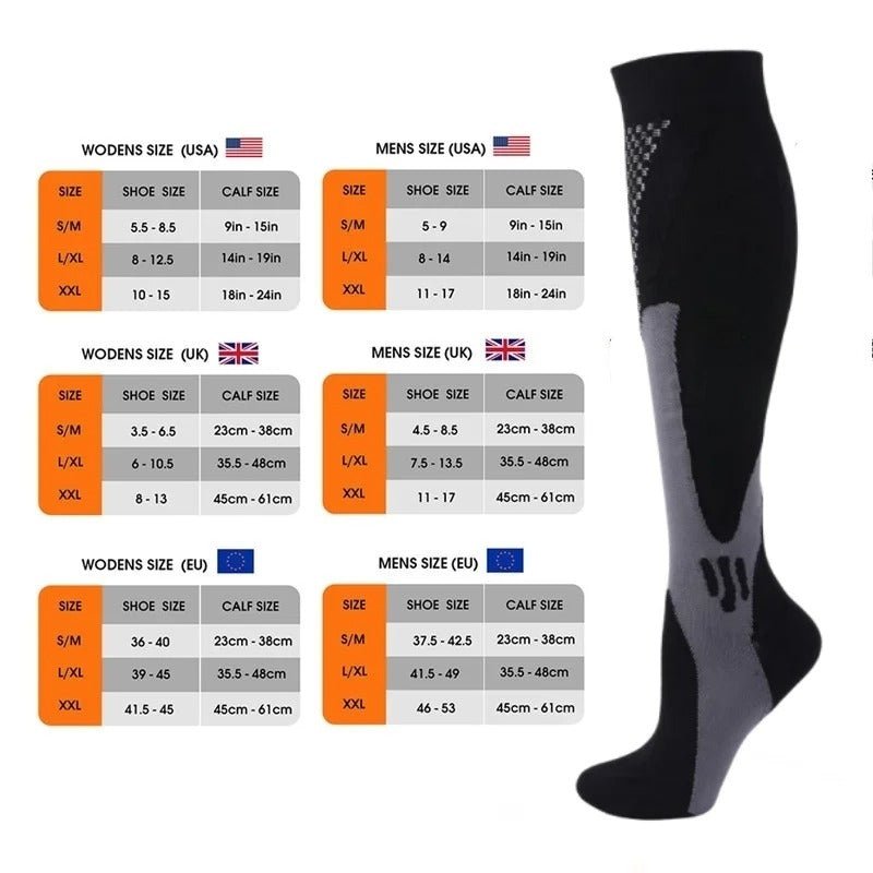 Tailles Chaussettes de compression