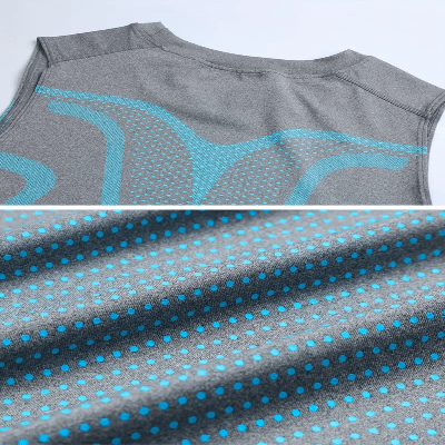 Haut de Compression - GymSleevelessShirt™ - Gris Néon