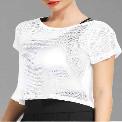 Haut de Sport Femme - WomenYogaShirt™ - Blanc